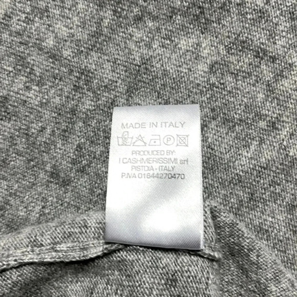 Cashmere silk blend cardigan sweater back buttons made in Italy neutral sweater - Picture 9 of 13